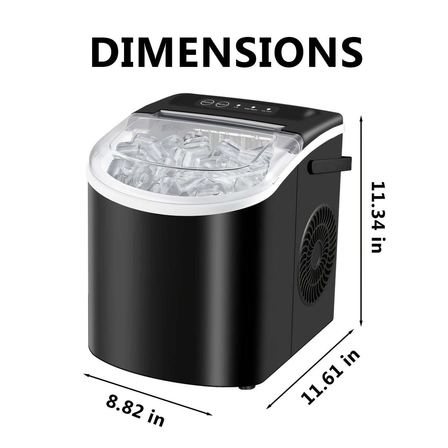 LBC 26lb Countertop Ice Maker with Auto-Clean for Home & Parties