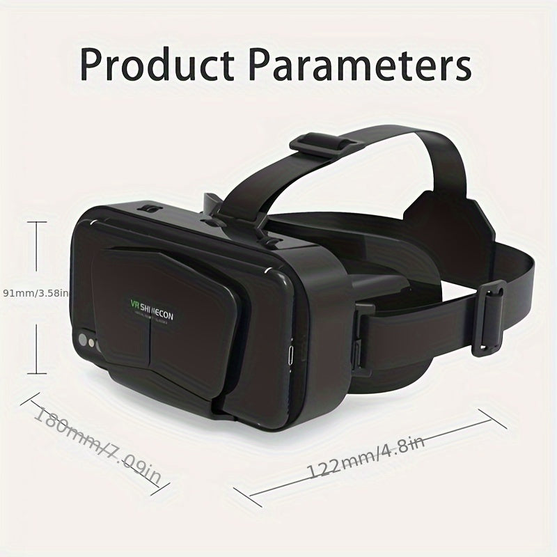 3D VR Headset for iPhone & Android – Blue Light Filter, Fits 4.7–7 Phones Moktan Sabai