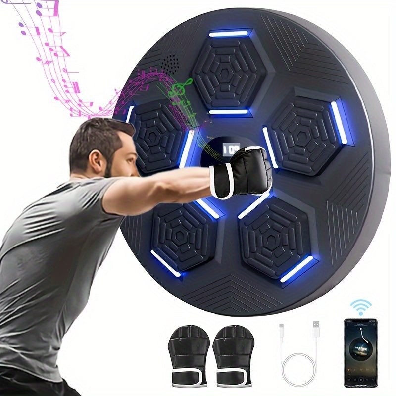 Wall-Mounted Musical Boxing Machine – Smart Target Trainer with Music & LED Display Moktan Sabai