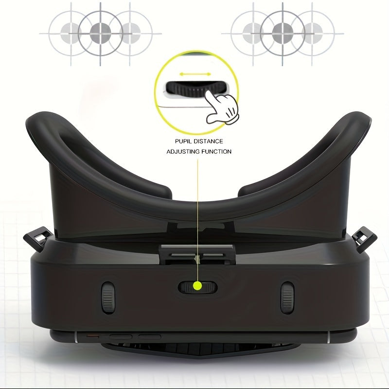 3D VR Headset for iPhone & Android – Blue Light Filter, Fits 4.7–7 Phones Moktan Sabai