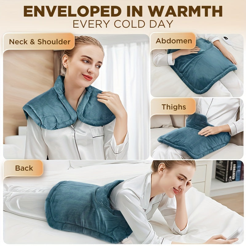 Graphene Heating Pad for Neck & Shoulders – Weighted, 6 Heat Levels, Auto-Off