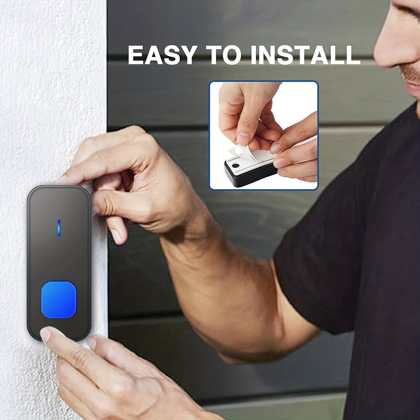 Wireless Doorbell System with 2 Transmitters & 2 Plug-in Receivers, 1000ft Range