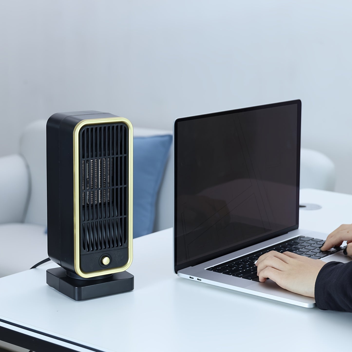 Quiet 500W Ceramic Space Heater - Portable Electric Heater for Office & Bedroom