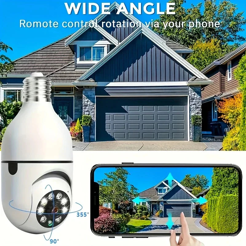 Wireless Cameras 4PCS 3MP Smart Bulb, Night Vision & 2-Way Audio