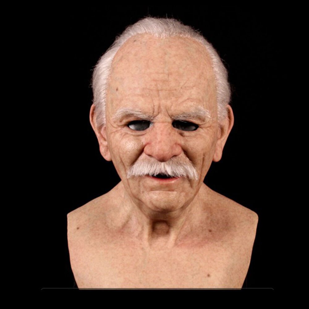 Moktan Sabai Realistic Old Man Halloween Mask