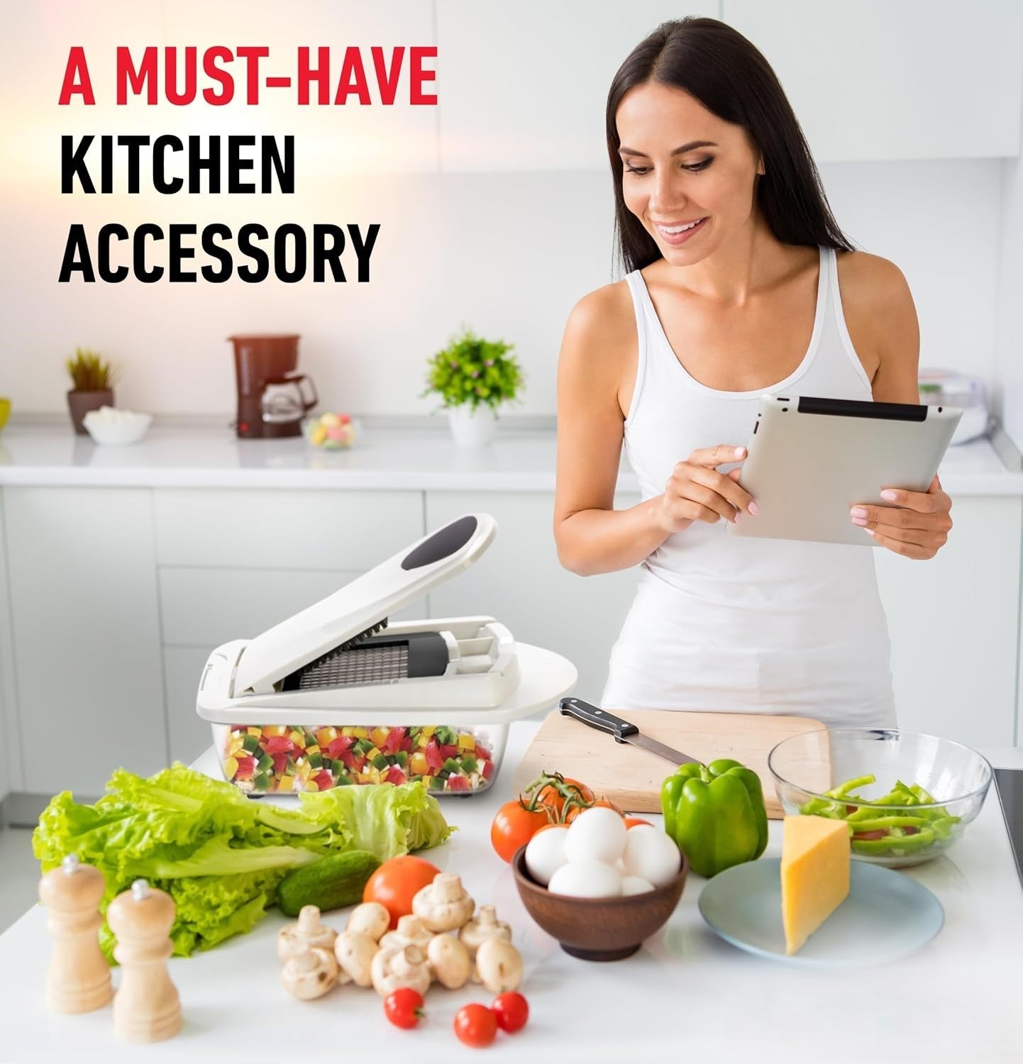 Moktan Sabai 8 in 1 Vegetable Slicer Chopper with Container Mandoline Cutter
