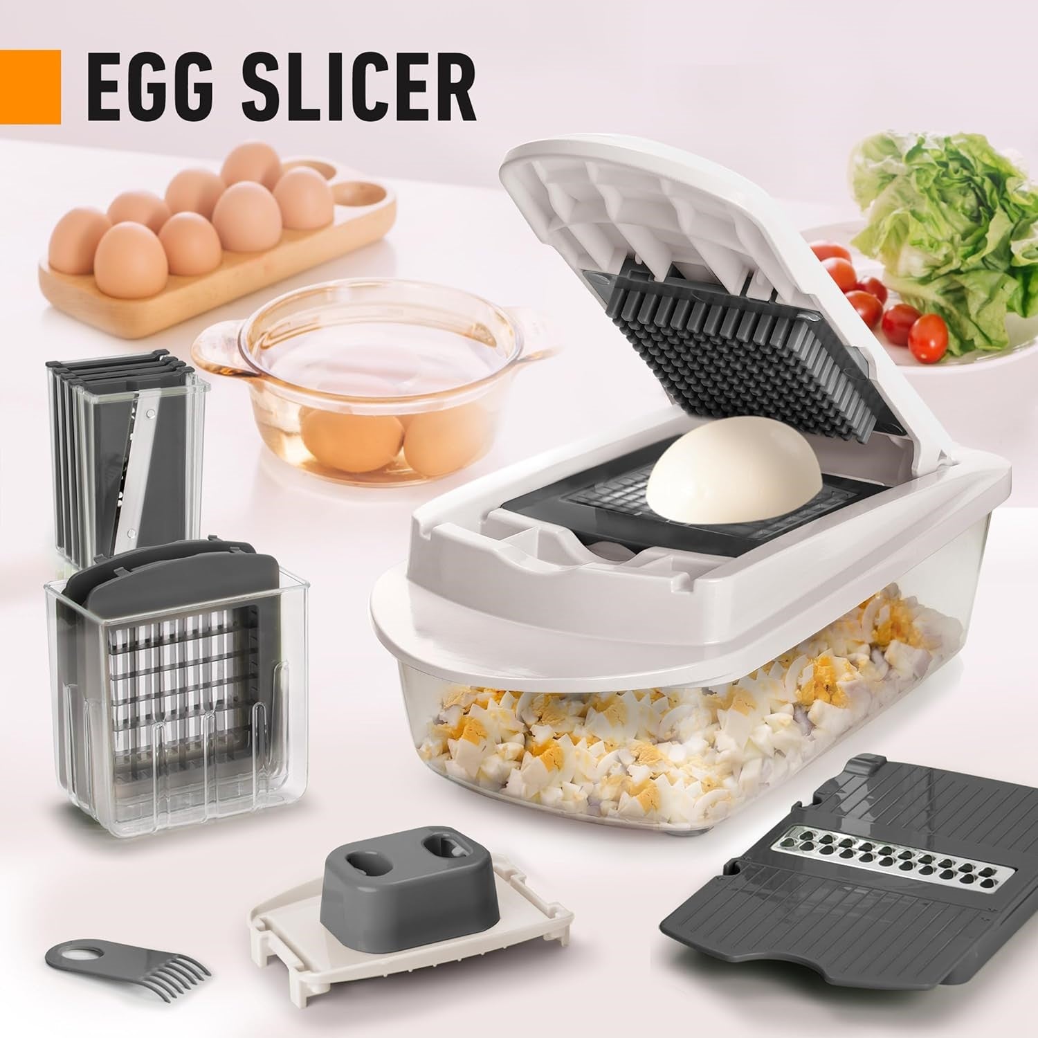 Moktan Sabai 8 in 1 Vegetable Slicer Chopper with Container Mandoline Cutter