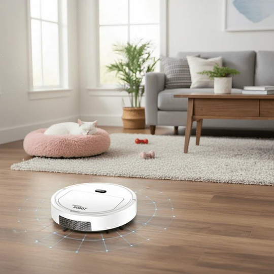 Moktan Sabai Robot Vacuum Cleaner with HEPA Filter Quiet Cleaning for Hard Floors and Carpets White