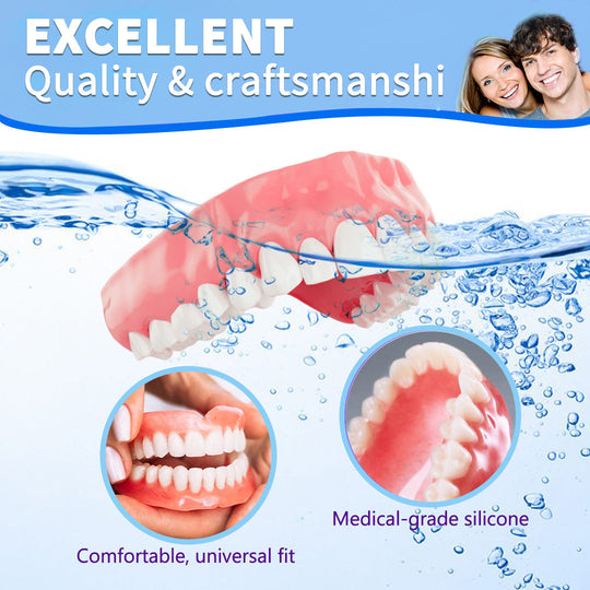 Moktan Sabai LumaDent Custom Full Dentures – Natural Fit Ivory & White Teeth Set