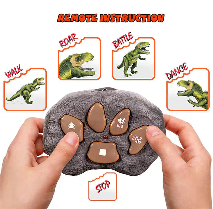 Moktan Sabai Remote Control T-Rex Dinosaur with Lights Sounds Walking RC Toy