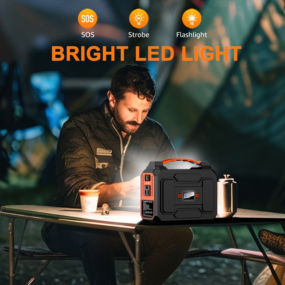 300W Solar Generator Portable Power Station for Camping, Travel & Home Use