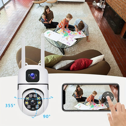 Home Security Cameras Wireless Dual Lens 1080P WiFi with Night Vision