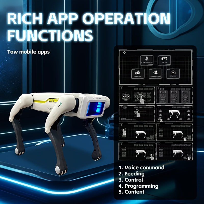 Smart Robot Dog with Voice Commands - Programmable Tech Toy for Kids