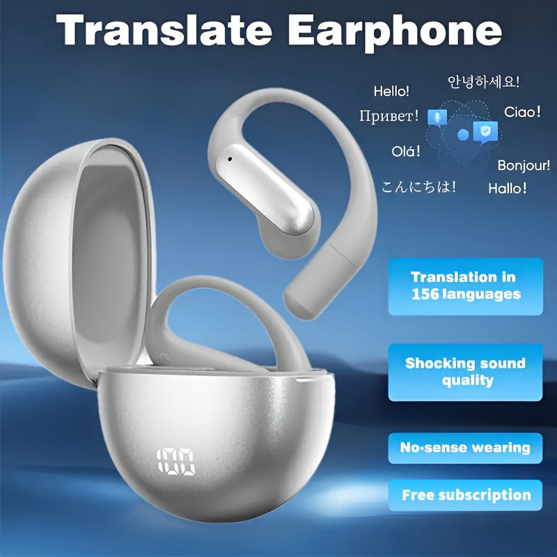 Moktan Sabai AI Translator Earbuds - Real-Time Simultaneous Interpretation for Business & Travel