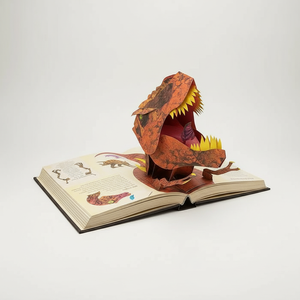 Moktan Sabai 3D Dinosaur Pop-Up Book for Kids – Interactive Educational Book Dinosaur Encyclopedia
