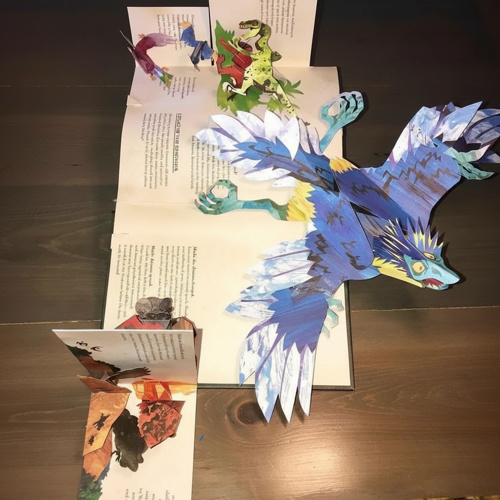 Moktan Sabai 3D Dinosaur Pop-Up Book for Kids – Interactive Educational Book