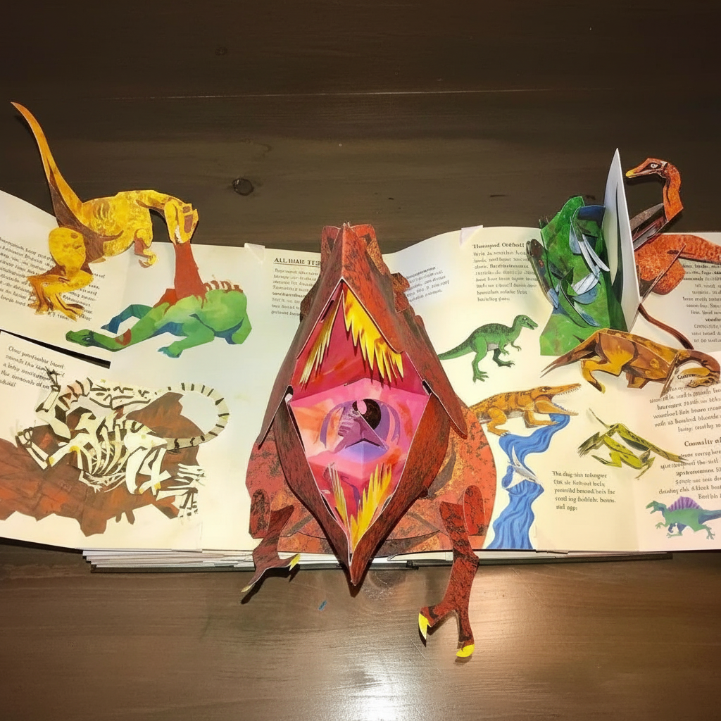 Moktan Sabai 3D Dinosaur Pop-Up Book for Kids – Interactive Educational Book