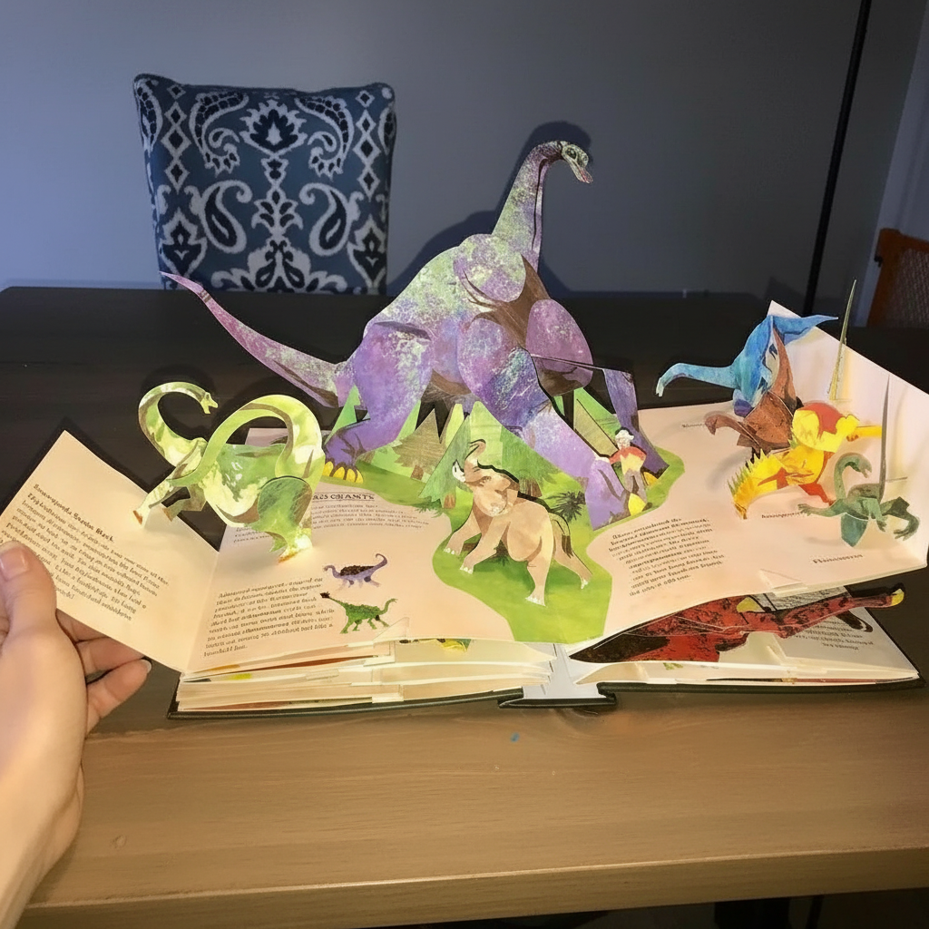 Moktan Sabai 3D Dinosaur Pop-Up Book for Kids – Interactive Educational Book