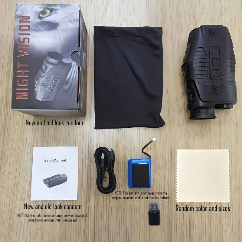 1080P Night Vision Monocular with IR, Lightless HD Camera for Hunting, Video