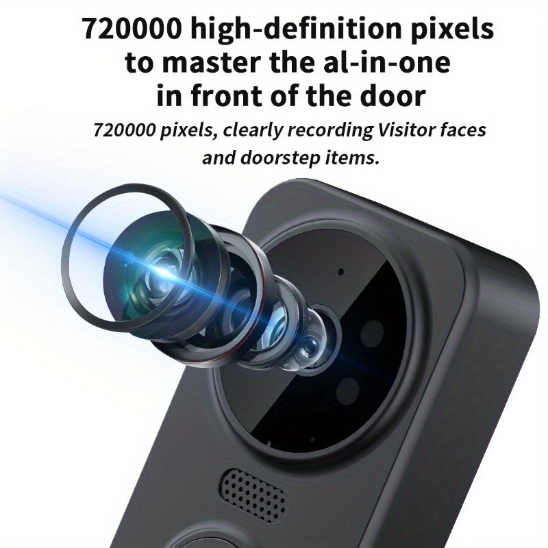 Wireless Video Doorbell with 4.3 Screen, HD Camera, Two-Way Audio & Night Vision