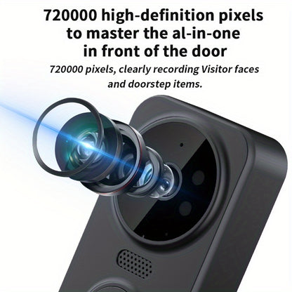 Wireless Video Doorbell with 4.3 Screen, HD Camera, Two-Way Audio & Night Vision