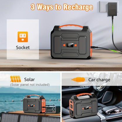 300W Solar Generator Portable Power Station for Camping, Travel & Home Use