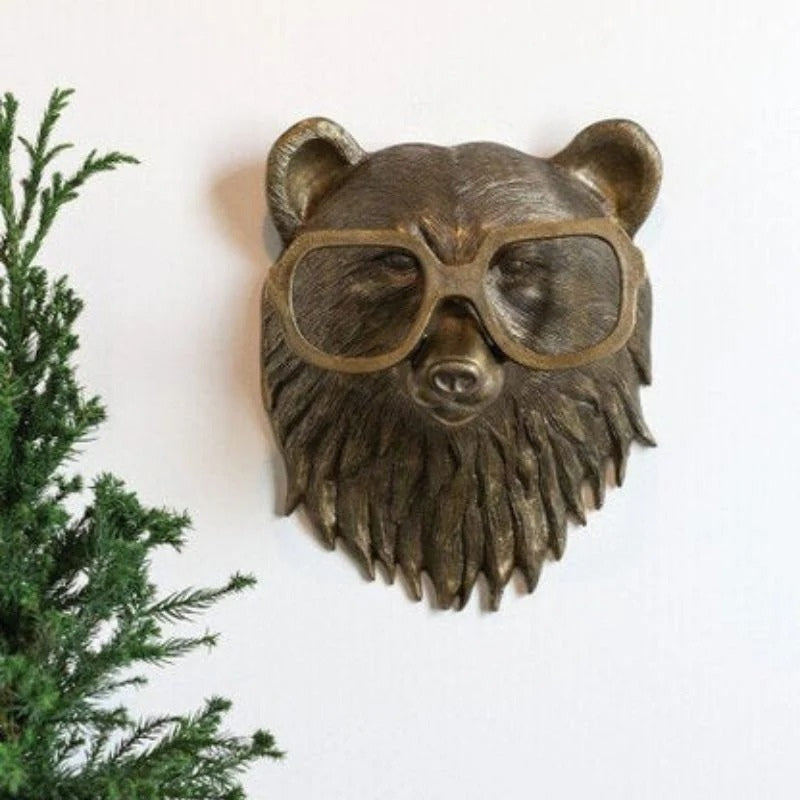 Moktan Sabai Animal Head Wall Sculpture Decor