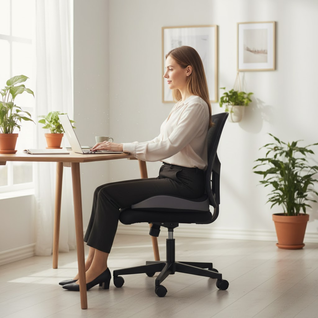 Moktan Sabai Ergonomic Memory Foam Seat Cushion for Office Chair & Car