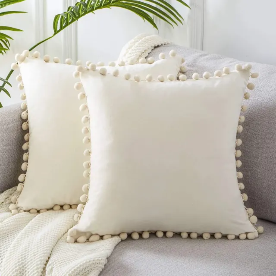Moktan Sabai Scandinavian Cushion Cover 45x45cm White