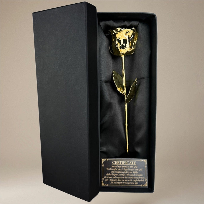 Moktan Sabai 24K Gold Plated Rose Decor