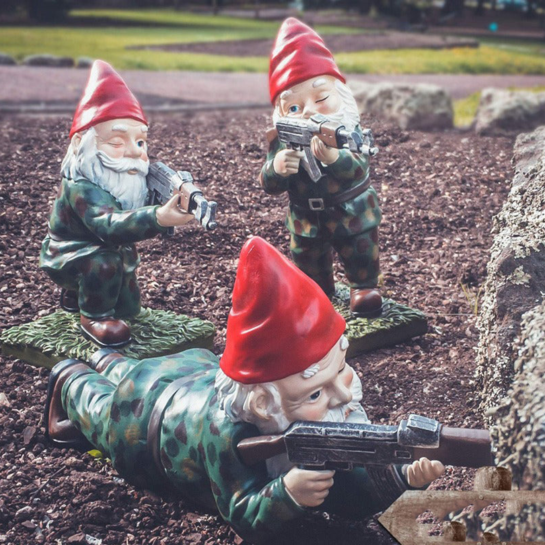 Moktan Sabai Military Garden Gnome Statue