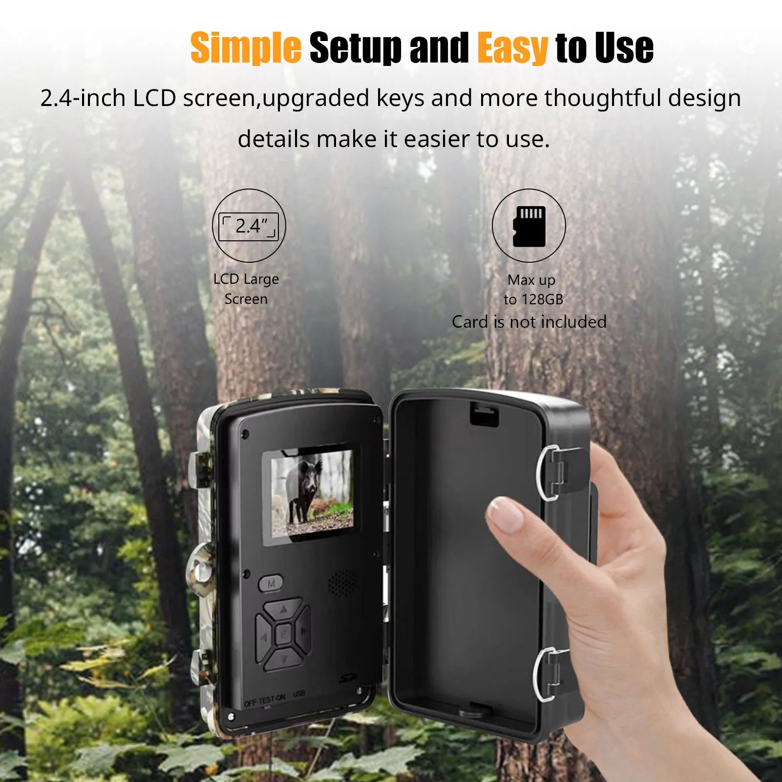 Moktan Sabai 1080P Trail Camera 16MP Night Vision Wildlife Hunting Camera IP66 Waterproof