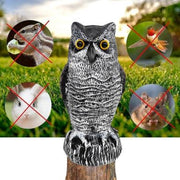 Moktan Sabai Owl Bird Repellent Decoy Set of 2 Realistic Garden Pest Deterrent