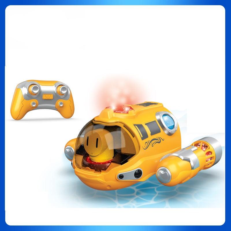 Moktan Sabai Waterproof RC Boat Toy for Kids Dual Propeller Remote Control Boat Yellow