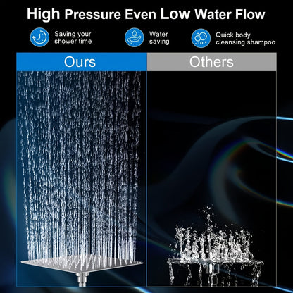8 Rainfall Shower Head Combo – High Pressure, Handheld, 5 Settings, Extension Arm - Moktan Sabai