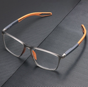 Moktan Sabai Progressive Reading Glasses Titanium Frame Blue Light Blocking Multifocal Eyeglasses Orange