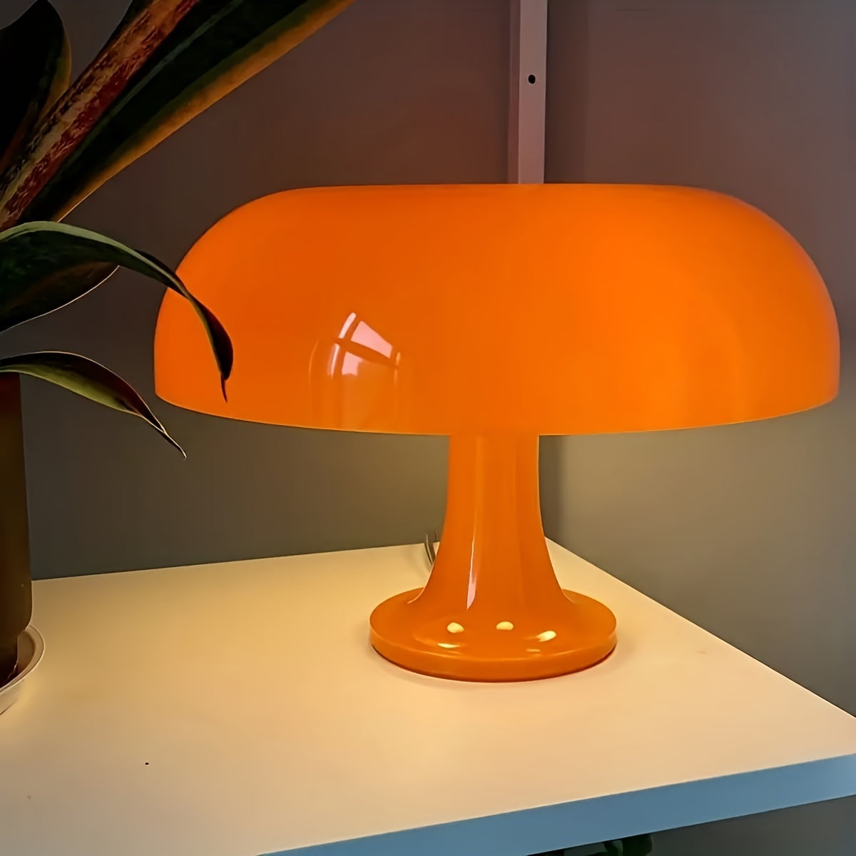 Moktan Sabai LED Mushroom Table Lamp Modern Bedside Light for Room Decor & Christmas Gift