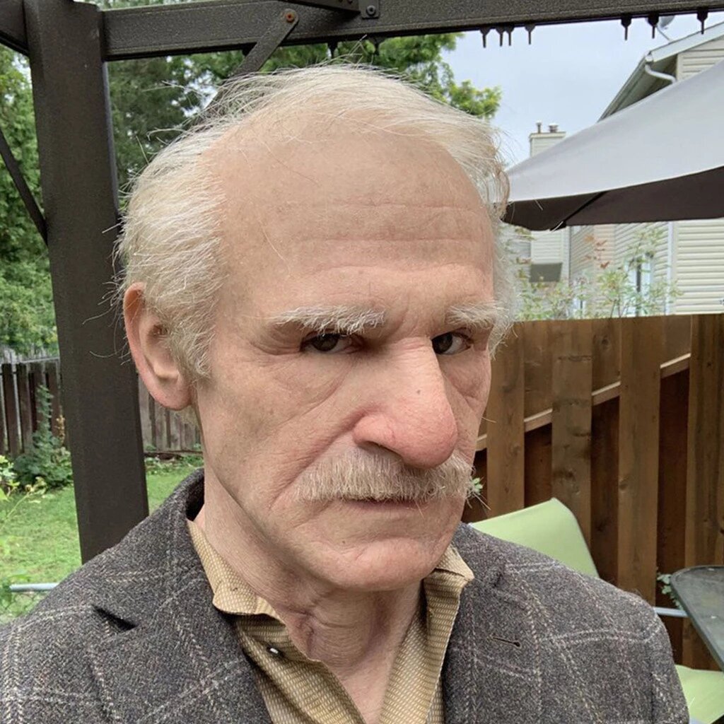 Moktan Sabai Realistic Old Man Halloween Mask A