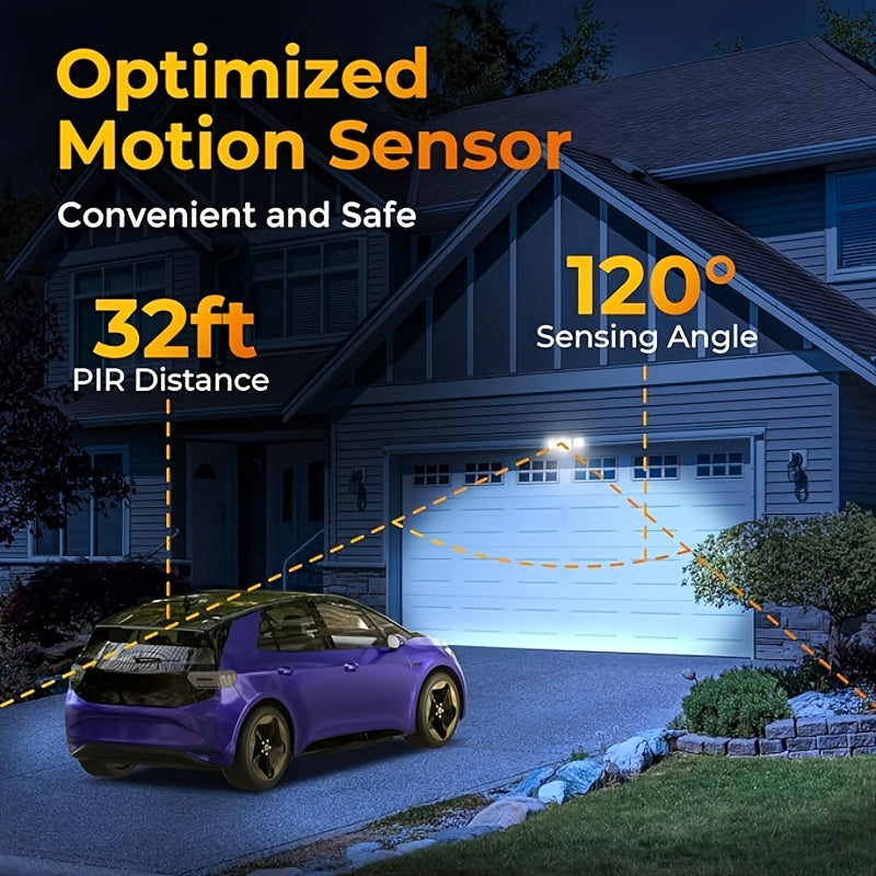 Moktan Sabai Solar Motion Sensor Lights Outdoor – 3000LM Waterproof LED Security Floodlights