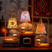 Moktan Sabai Turkish Mosaic Candle Lamp – Dimmable Glass Table Light for Bedroom & Holidays