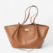 Moktan Sabai Large Adjustable Strap Tote Handbag Khaki Standard