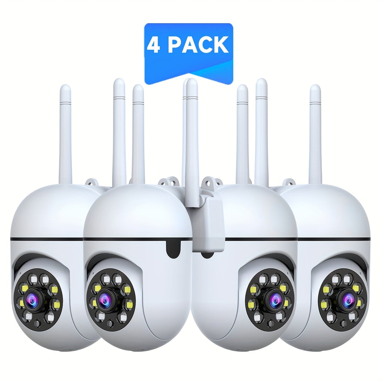 Wifi Security Cameras 4PCS 2K HD, Dual-Band, Night Vision, 2-Way Audio