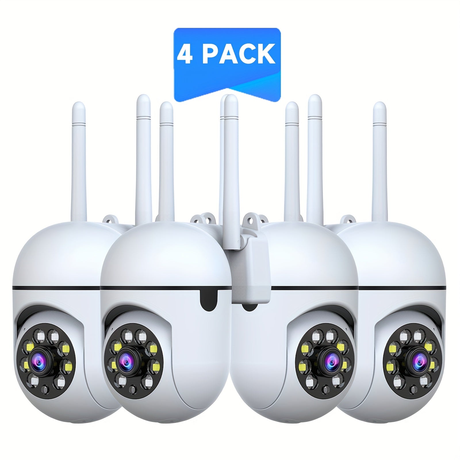 Wifi Security Cameras 4PCS 2K HD, Dual-Band, Night Vision, 2-Way Audio