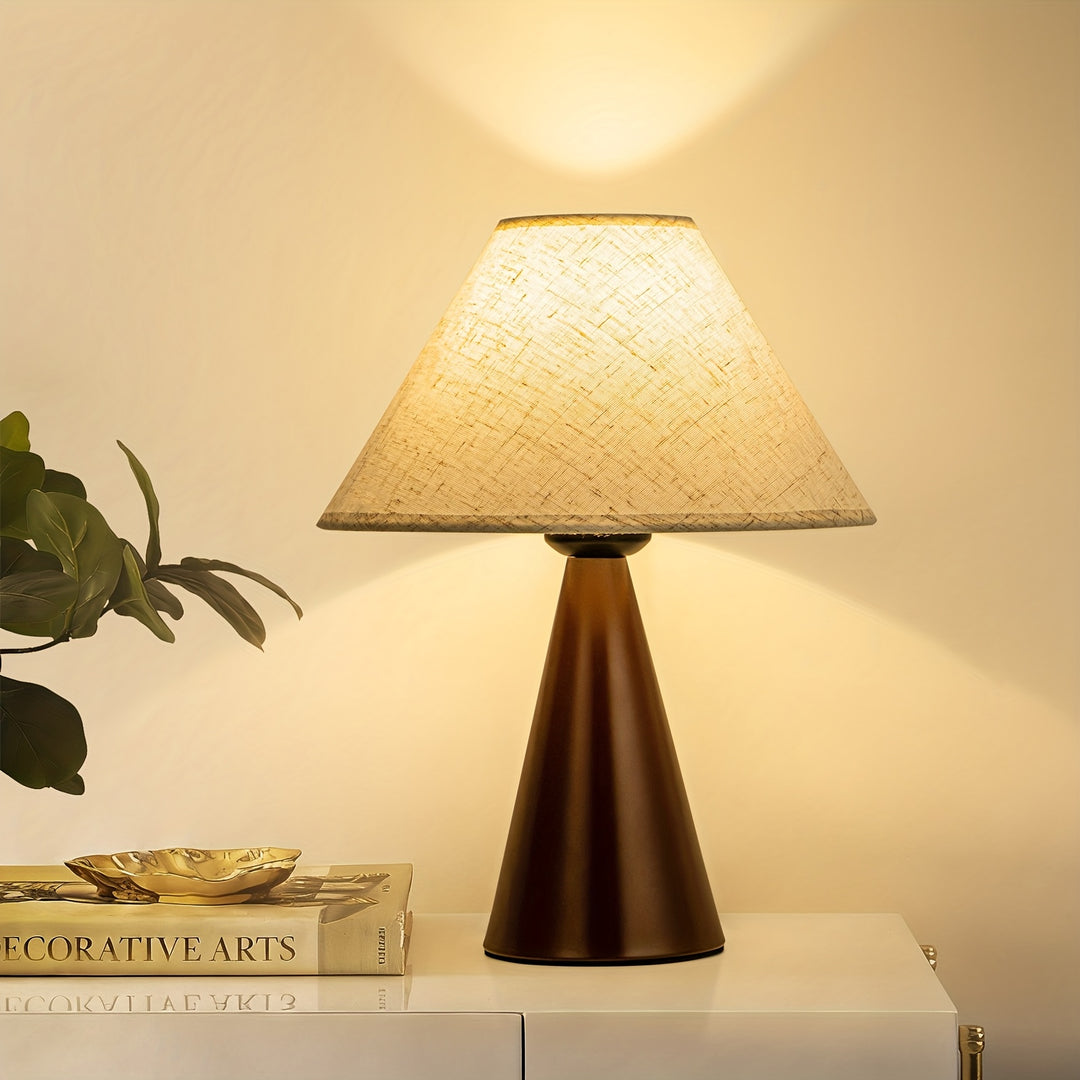 Moktan Sabai Modern Bedside Table Lamps Set of 2 – 3 Color Fabric Shade Nightstand Lights 1pc