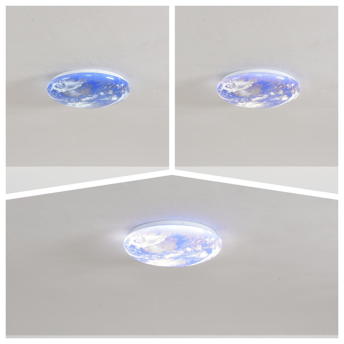 Moktan Sabai Modern LED Flush Ceiling Light Earth Globe 3CCT Daylight White Smart Control