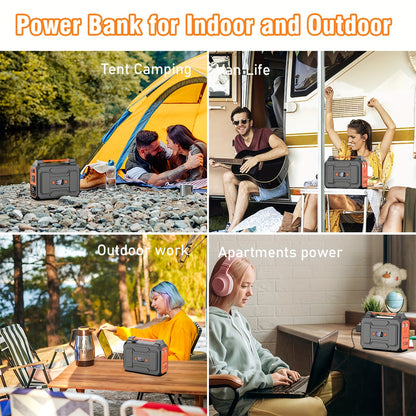 300W Solar Generator Portable Power Station for Camping, Travel & Home Use