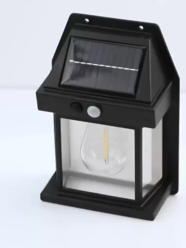Moktan Sabai Solar Wall Lights Outdoor – Motion Sensor Dusk to Dawn LED for Yard, Door, Garden