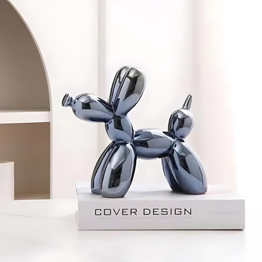 Moktan Sabai Ceramic Balloon Dog Statue Blue