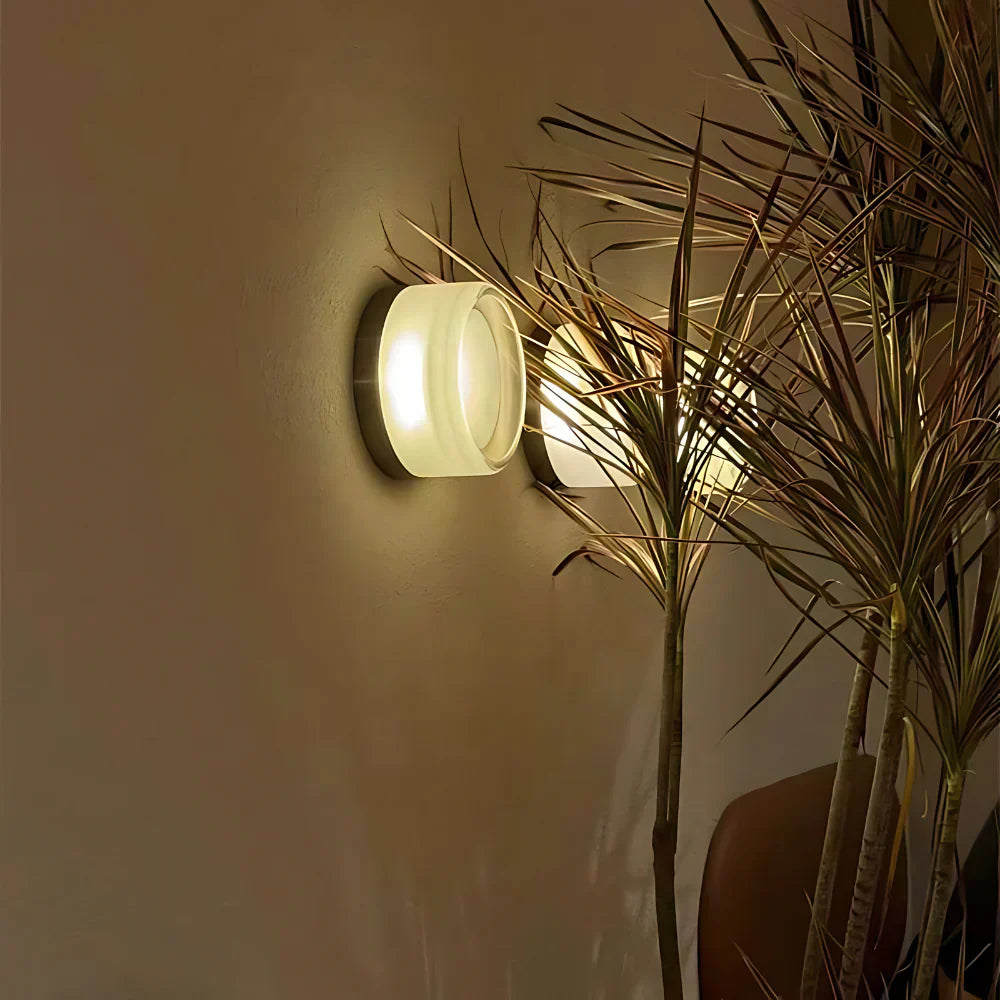 Moktan Sabai Nordic Acrylic Dimple LED Wall Sconce 1-Light 3-Color Adjustable