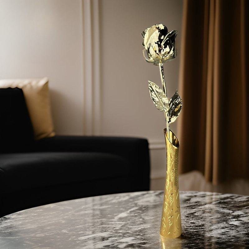 Moktan Sabai 24K Gold Plated Rose Decor